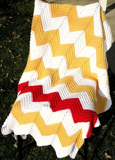 chevron crochet blanket tutorial