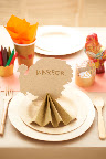 This paper turkey shape from Paper Source, www.paper-source.com, makes for a creative place card. Lay it flat or cut a slit in the bottom and stand it up with a folded paper napkin. This paper turkey shape from Paper Source, www.paper-source.com, makes for a creative place card. Lay it flat or cut a slit in the bottom and stand it up with a folded paper napkin.