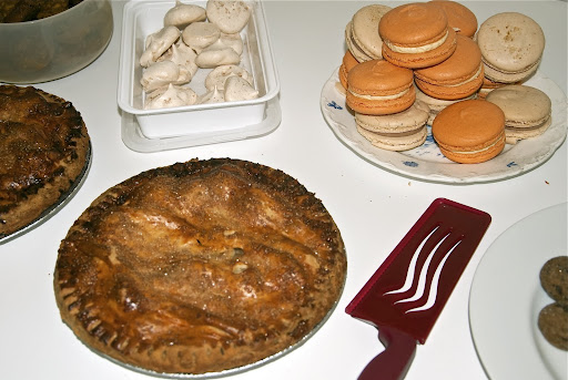 We had traditional desserts like pie, plus cookies and pumpkin and hazelnut macarons (yum!).