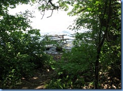 4697 McRae Point Provincial Park Water's Edge Trail - picnic table in Lake Simcoe