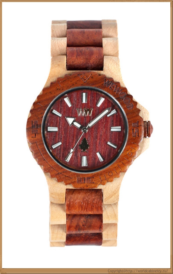 Деревянные часы WeWOOD beigebrownDATE grande Деревянные часы WeWOOD