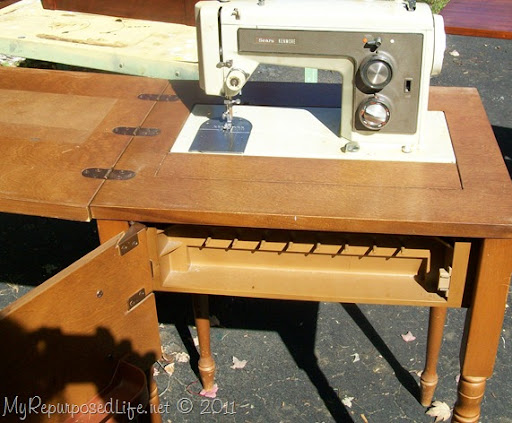 sewing machine table redo