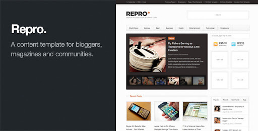Repro - Premium WordPress News / Magazine Theme - ThemeForest Item for Sale