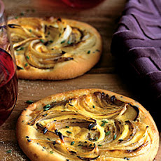 Caramelized-Onion Flatbreads with Crème Fraîche