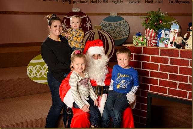 Santa pictures at ward party