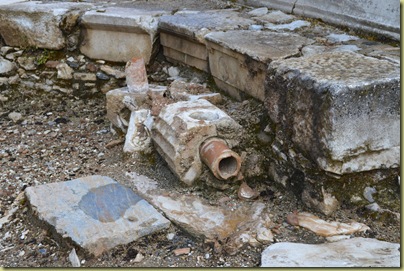 Stratonikeia Colonaded Street water pipes-2 Stratonikeia Colonaded Street water pipes-2
