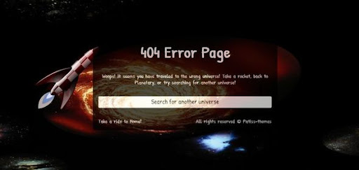 Planetary - Premium Error Page Template - 404 Pages Specialty Pages