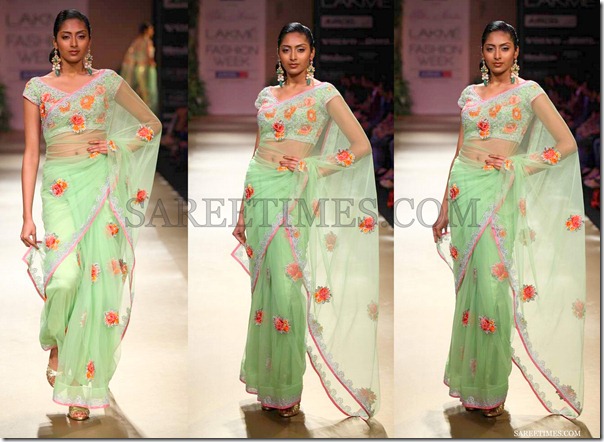 Pallavi_Jaikishan_Green_Embroiderey_Saree