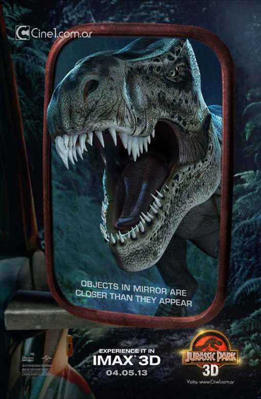 Jurassic Park 3D T-Rex Poster