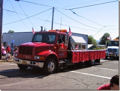 IMG_1738 Bob's Towing International 4700 Flatbed Tow Truck in the Rainier Days in the Park Parade on July 12, 2008