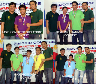 Academic Contest Winners (Sir Jerome Marzan, In-charge)