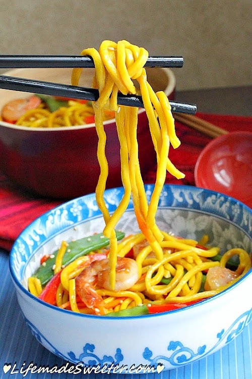 Shrimp & Snow Peas Stir-Fry Lo Mein Noodle Life made Sweeter 11.jpg
