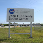john F. kenndey space center sign in Cape Canaveral, United States 