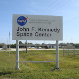 john F. kenndey space center sign in Cape Canaveral, Florida, United States