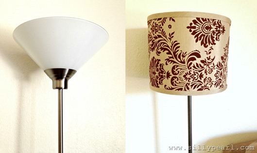 Torchiere Lamp to Drum Shade Floor Lamp - Before and After Torchiere Lamp to Drum Shade Floor Lamp - Before and After