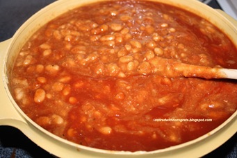 Baked Pork n Beans - Sauce is mixed in B