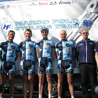 Part of the Marco Polo Cycling Donckers Koffie team in Europe, riders from left to right, Matt Green, Kuyckx Jan, Chris Macic, Matthias van Mechelen and Chris Bartlett, soon Ethiopian team mates will join. In the new 2012 kit from CCN Sportswear designed