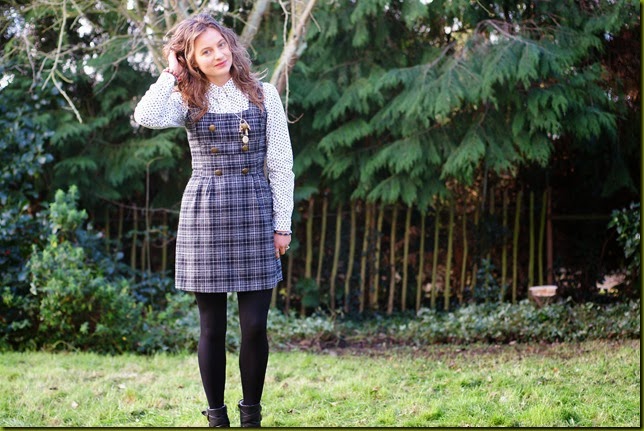how to layer a pinafore dress in winter