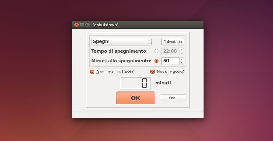 qshutdown in Ubuntu