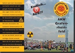 Flyer Abschaltfest 1 Dreifachfaltung, Entwurf Werner Enke, Klick zum Vergrößern Flyer Entwurf Werner Enke