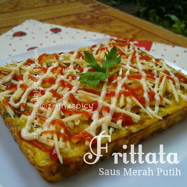 Frittata Saus Merah Putih