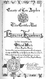 The Official Los Angeles County Scroll Awarded To Louise Huebner