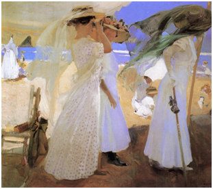 Bajo la sombrilla, Zarautz. Joaquin Sorolla Bajo la sombrilla, Zarautz. Joaquin Sorolla