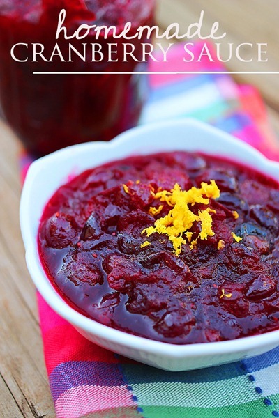 Cranberry Sauce – Sweet, tart 4-ingredient cranberry sauce! Lots of creative uses for leftovers too! | thecomfortofcooking.com