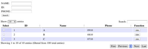 datatables6.png add checkbox and button