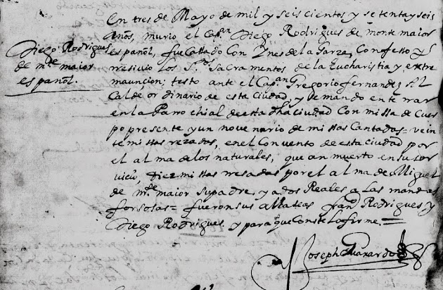 Diego Rodriguez de Montemayor, FamilySearch, Monterrey, Church Death Record, Pg. 14.jpg Diego Rodriguez de Montemayor, FamilySearch, Monterrey, Church Death Record, Pg. 14.jpg