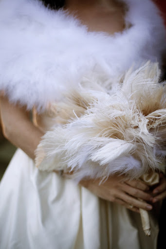 My gorgeous ostrich feather bouquet.