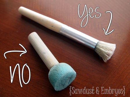 Stencil Brushes {Sawdust and Embryos}