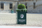 The main stables court yard is one of the few quiet places onsite today.