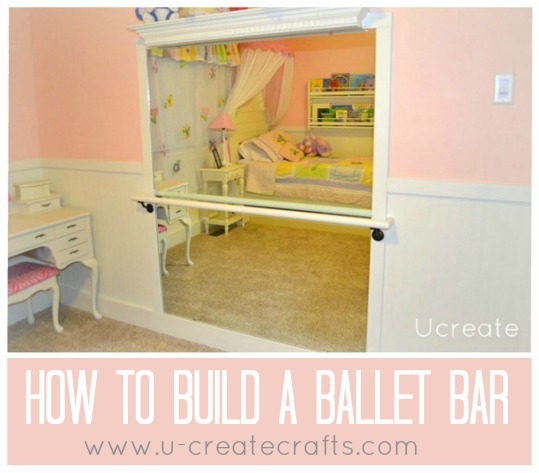 How to Build a Ballet Bar www.u-createcrafts.com