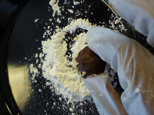 In confectioners' sugar