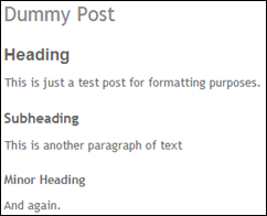 Sample Formatting 3