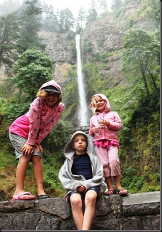 Multnomah Falls with kids