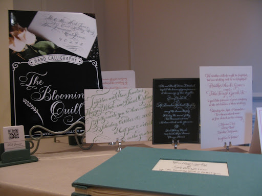 Blooming Quill Calligraphy showed off their beautiful work.