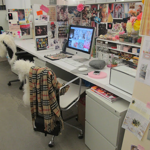 My desk surrounds me with inspiration. Vibrant images, zany odds-and-ends, and brilliantly-colored flowers abound. My desk surrounds me with inspiration. Vibrant images, zany odds-and-ends, and brilliantly-colored flowers abound.