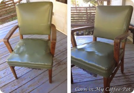 Green arm chair