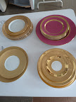 Four place settings that are completely different from each other: Philippe Deshoulieres 