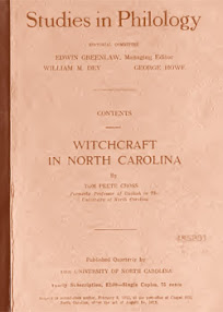 Cover of Tom Peete Cross's Book Witchcraft In North Carolina