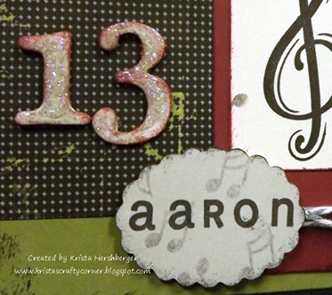 Aarons 13th bday card_music- close up Aarons 13th bday card_music- close up