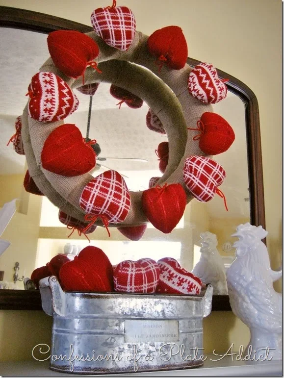 CONFESSIONS OF A PLATE ADDICT Farmhouse Valentine Mantel