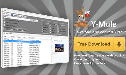 Y-Mule 抓YouTube影片轉檔mp3歌曲的免費下載軟體