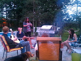 some of the gang in the back yard at mom's
