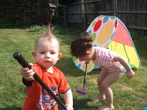 Come play some golf dad!