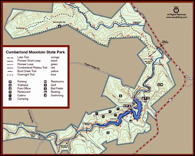 00a - Cumberland Mountain SP Trail Map