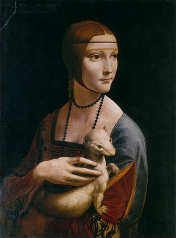 Leonard de Vinci, La dame à l'hermine Leonard de Vinci, La dame à l'hermine