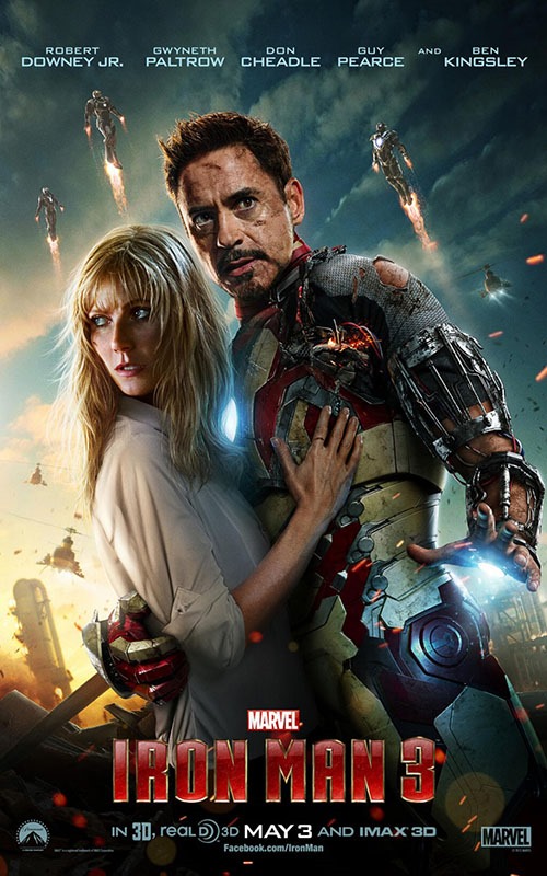 Tony Stark és Pepper Potts a legújabb Vasember 3 poszteren